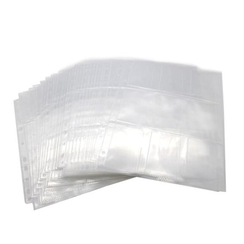 5/10/20Pcs Trading Card Sleeves Storage Wallets Album Pages Collection Coin Holders Wallets Sleeves Photo Albums: 20Pc