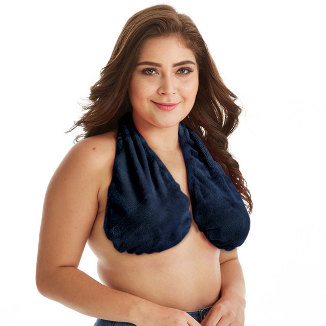 Sujetador de toalla de baño para lactancia materna, Bralette de pecho grande, Top Bandeau: M / Morado