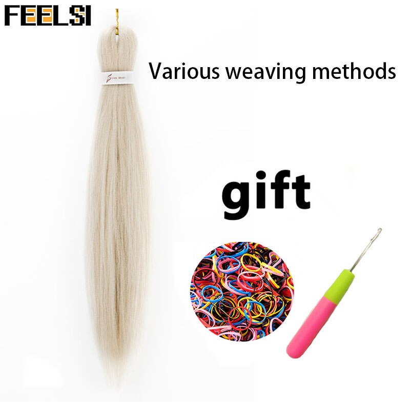 Synthetic hair Braids Ombre Braiding Hair Extension Box Braids Hair Pink Purple Yellow Golden Colors Crochet braids Kanekalon