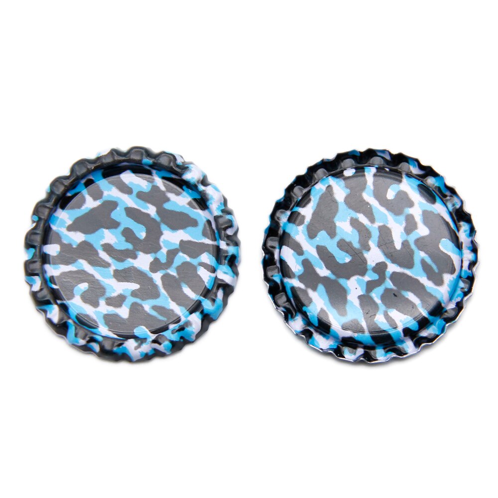 25Pcs Geometrische Patronen Ronde Vorm Fles Cap, DIY Handgemaakte Materialen Voor Maken Projecten, 25Yc2156: 1012897011