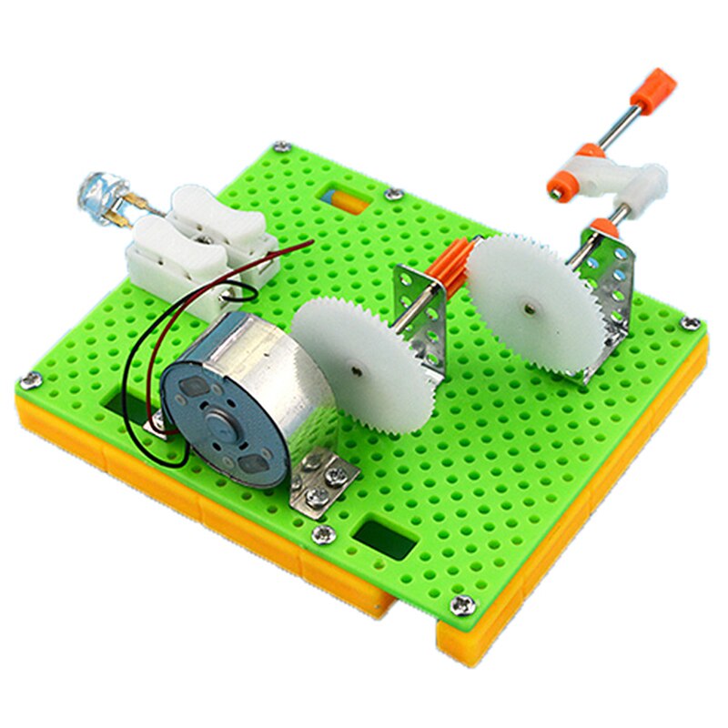1 zestaw DIY nauka korba ręczna generator dzieci puzzle zmontowane zestawy prosty eksperyment fizyczny zasoby dydaktyczne