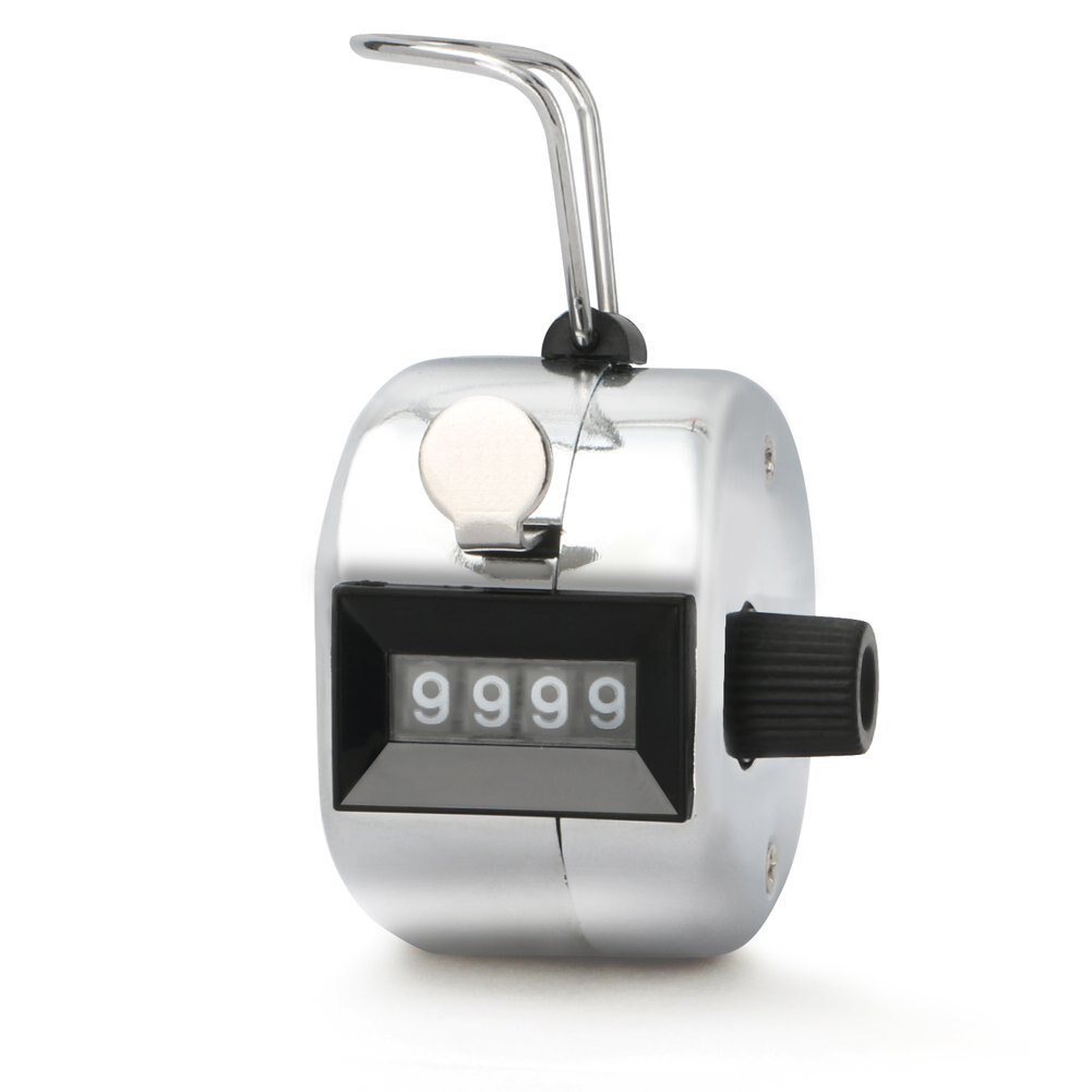 Mechanische Manuelle Zähler Anzahl von Menschen Zähler 4 Ziffer Anzahl Manuelle Zählen Clicker Timer FußBall Golf Zähler
