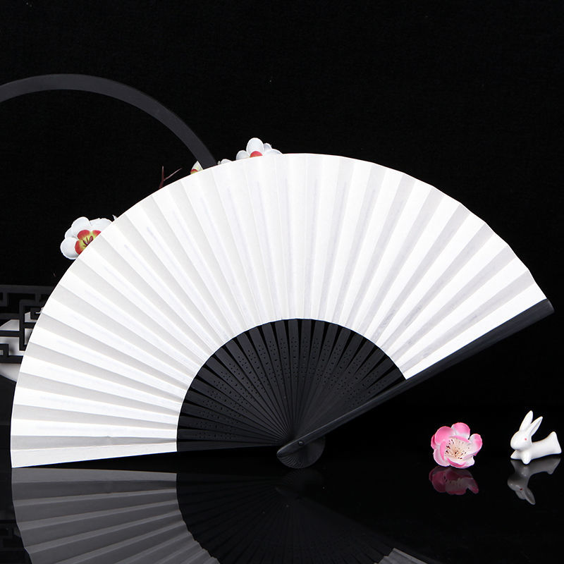 Abanicos de papel de baile, abanicos de mano portátiles Hanfu Bambou, abanico de papel exquisito Para mujeres, Ventilador de bambú clásico, Abanicos Para Boda de verano: royal blue