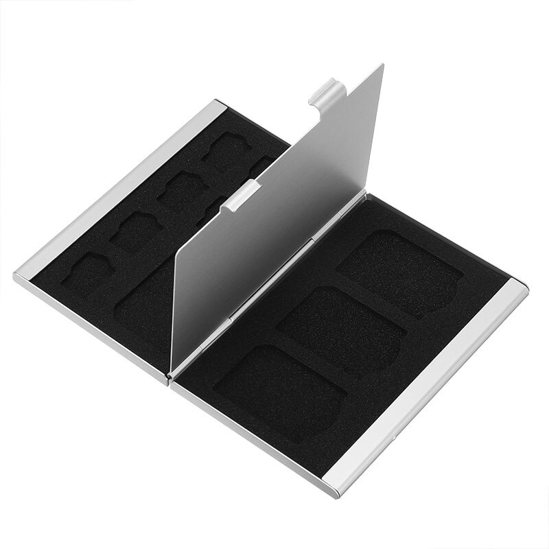 Mini Aluminum Alloy Micro TF SD Memory Card Storage Case Protector Holder Box for SD/TF Card Storage Accessories