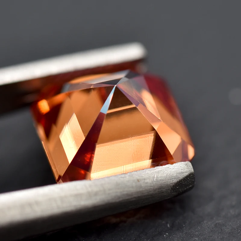 Moissanite steen watermeloen rode Asscher geslepen edelsteen Lab Grown Diamond DIY sieraden ringen oorbellen maken met GRA-certificaat