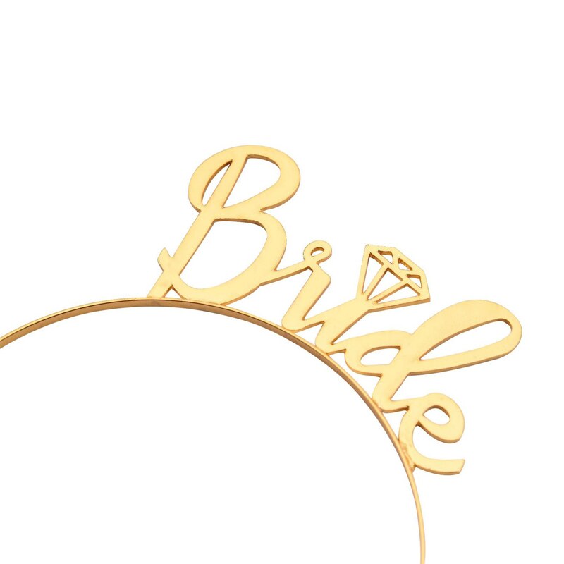 Bruiloft Accessoires Bruid Om Gilded Bruid Bruidsmeisje Bridal Tiara Kroon Voor Bachelorette Vrijgezellenfeest Decoratie Meisjes