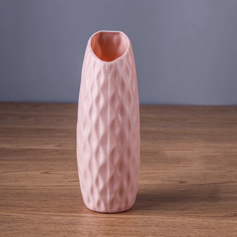 Jarrón de cerámica de imitación para decoración nórdica, cesta de flores de plástico para Decoración: 16