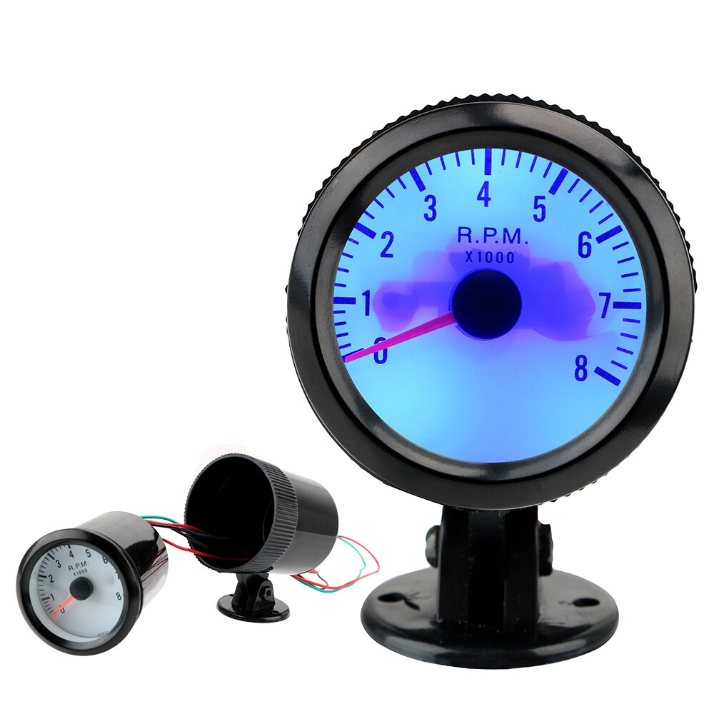 Universal- 12V Blau LED 0 ~ 8000RPM Auto Tachometer Tach Messgerät Meter mit Sensor für Benzin Auto/lkw/ATV Tacometro Rpm