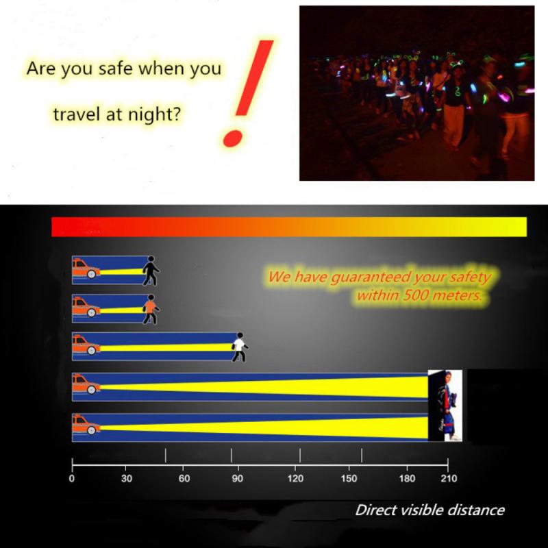 LED Safety Reflective Belt Warning Light Outdoor Night Jogging Walking Cycling Running Biking Arm Band Wristband Flashing Belt
