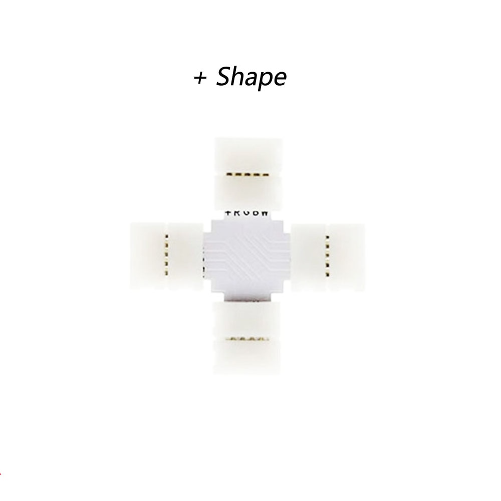 5PCS Free Soldering Led Connector 2PIN 3PIN 4PIN 5PIN L / T / X Shape Corner Connector for 10mm RGB RGBW RGBWW Led Strip Light