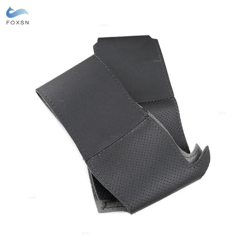 per BMW M sport F30 F32 F20 F10 F12 F45 F48 F15 F16 F25 F26 coprivolante per auto cucito a mano accessori interni in pelle: Argento