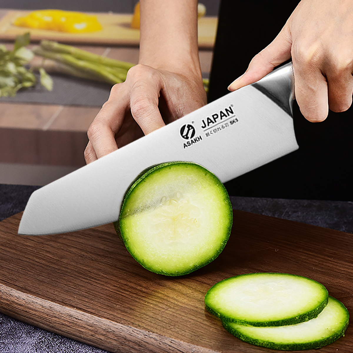 Roestvrij Staal Japanse Keukenmes Hakken Dual-Purpose Koksmes Slagersmes Slagersmes Vlees Cleaver Koken Gereedschap