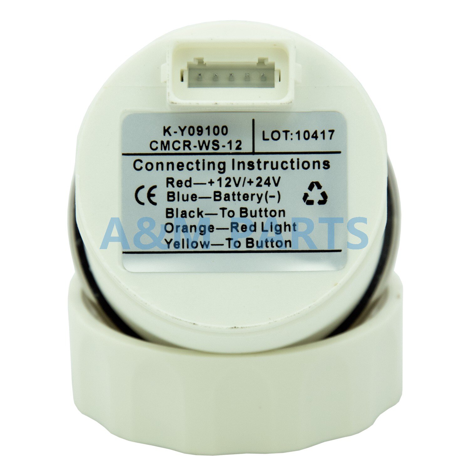 KUS Marine Quartz Clock Boat Car RV Hour Gauge White Face Dial 12 Hour 12V/24V