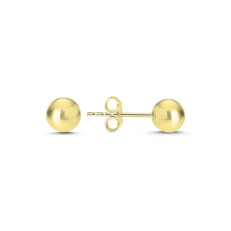 Angemiel 925 argent 5mm boucles d'oreilles boule Simple