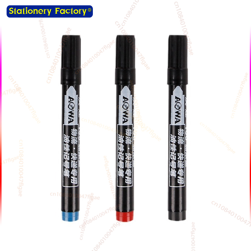 6 PCS Permanent Marker Pen Manga Drawing Markers Black Blue Red Waterproof Ink Sketch Pens Stationery Art School Supplies