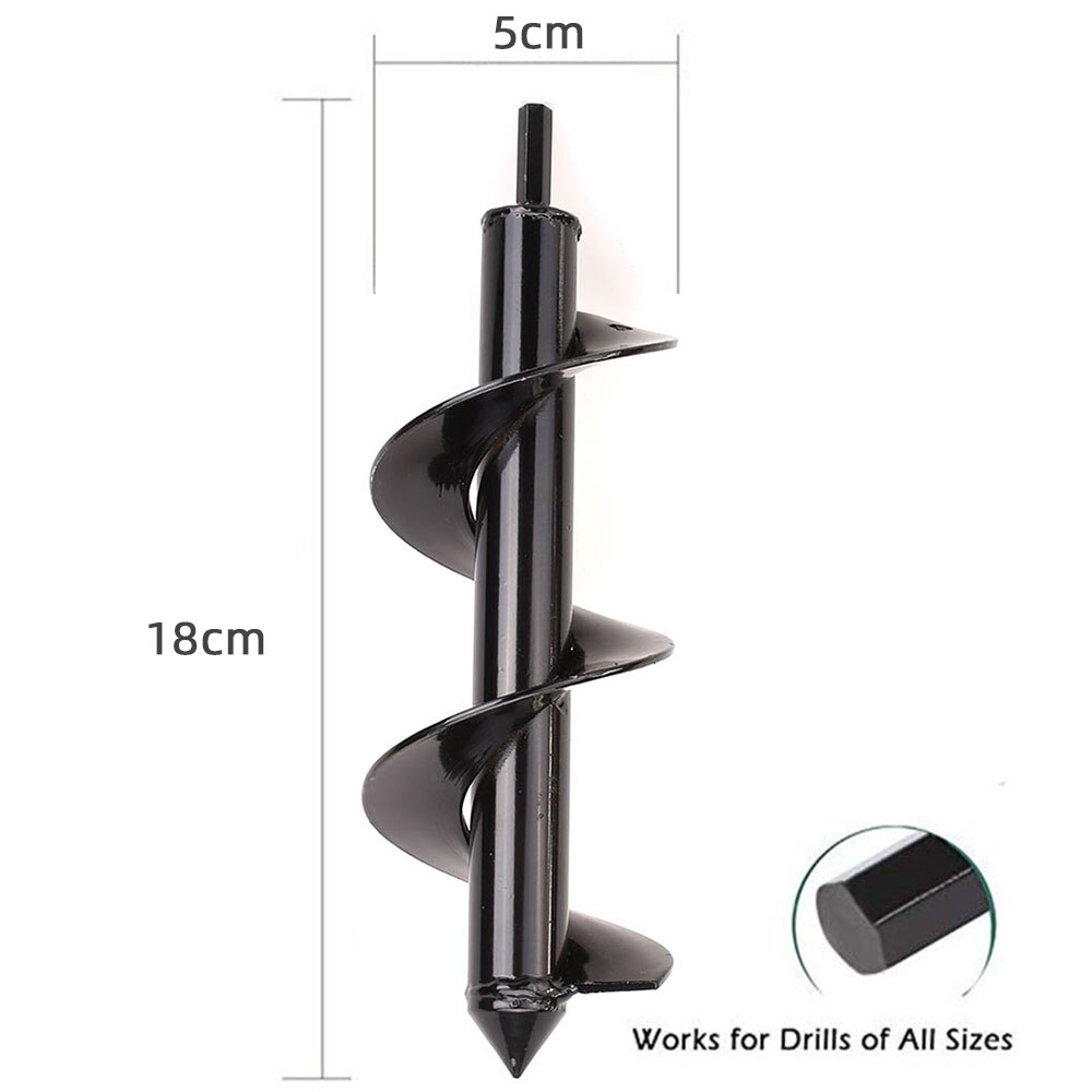 Planting Auger Spiral High Speed Steel Mining Tool Portable 18cm Practical Ground Drill Durable Twist Drill