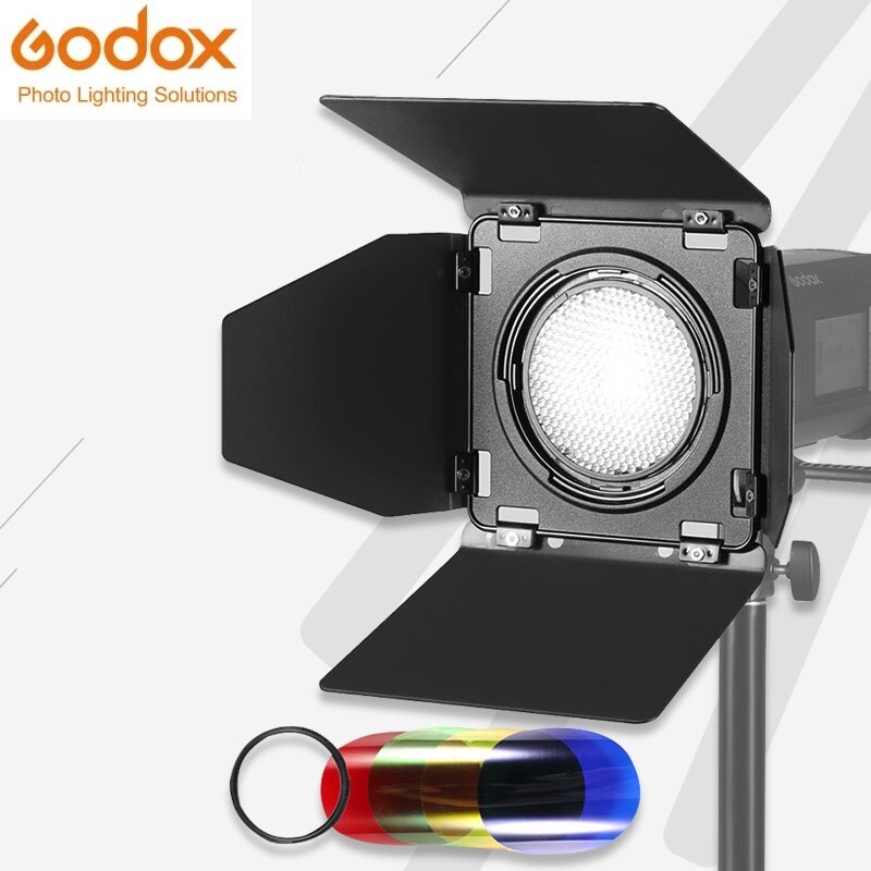 GODOX BD-08 Dedicated Barn Door with 4 color filters Honeycomb Grid FOR Witstro AD400Pro Outdoor Speedlite Flsah