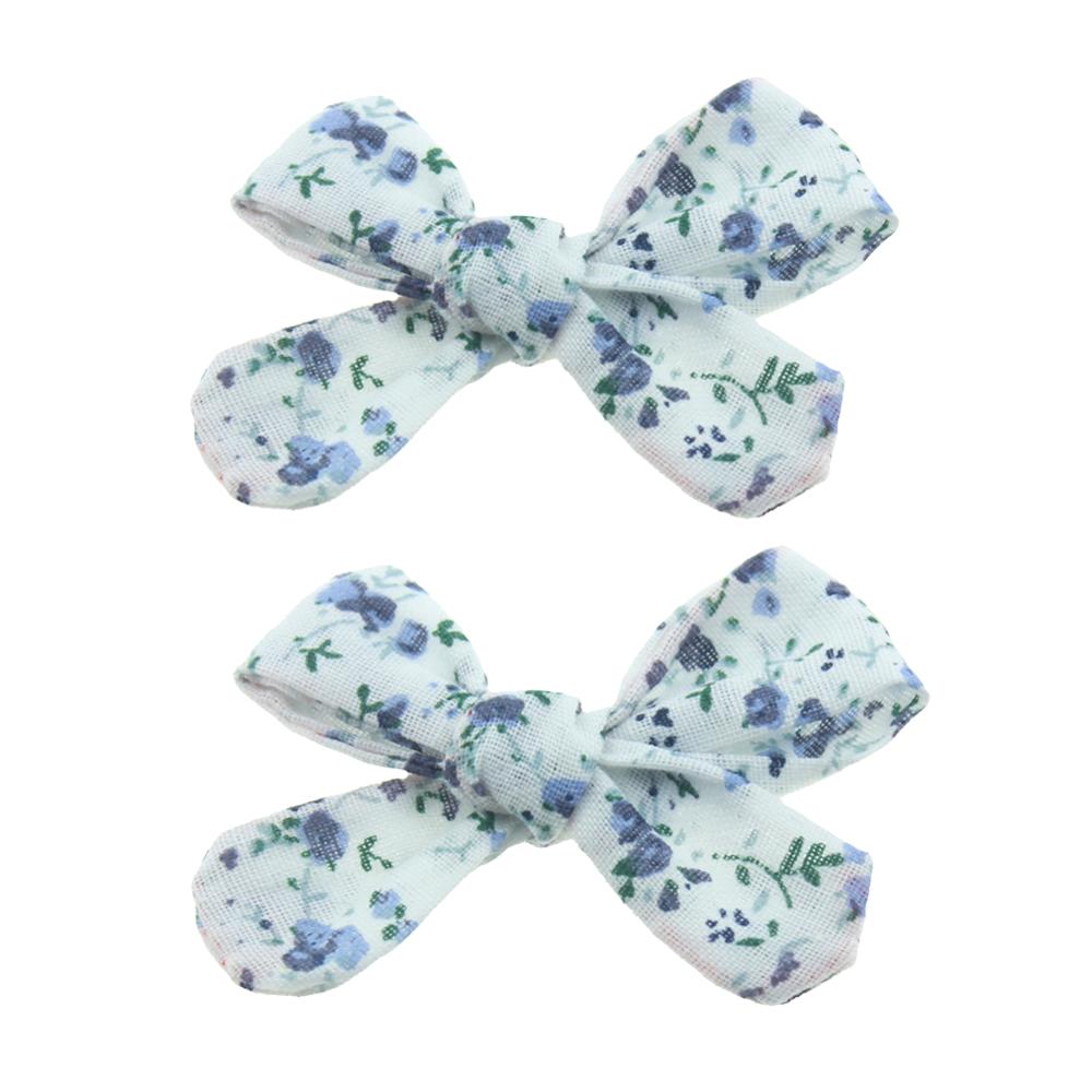 Grampos de cabelo, 2 pçs/set conjunto de grampos de cabelo para bebê, de algodão, com flores, presilhas para cabelos, presente para meninas: F