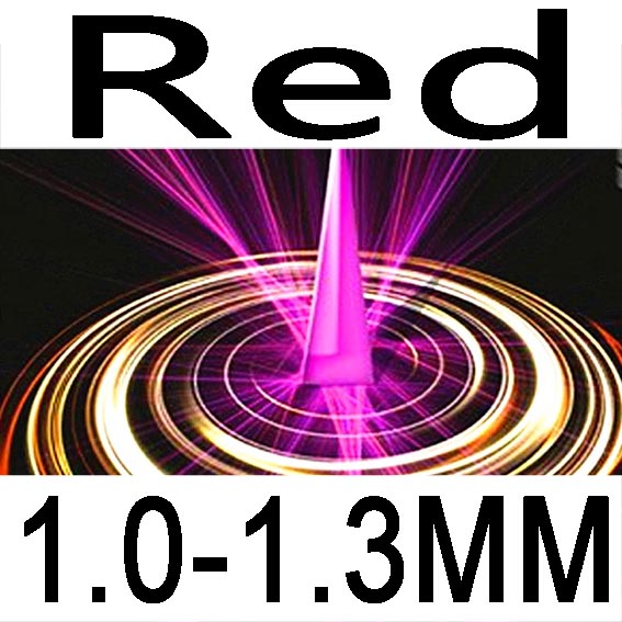 DONIC SPIKE P1 – tennis de table de ping-pong en caoutchouc, avec éponge, en forme de bœuf: red 1.0-1.3mm