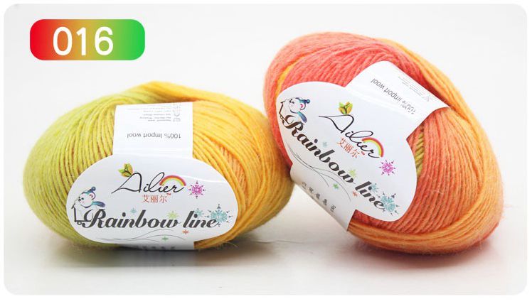 50g/Ball 180 Meter 100% Merino Wolle Häkeln Garn Dick Für Hand betroffen Regenbogen Raum Gefärbt Baby Garne Wolle Gewinde: 016