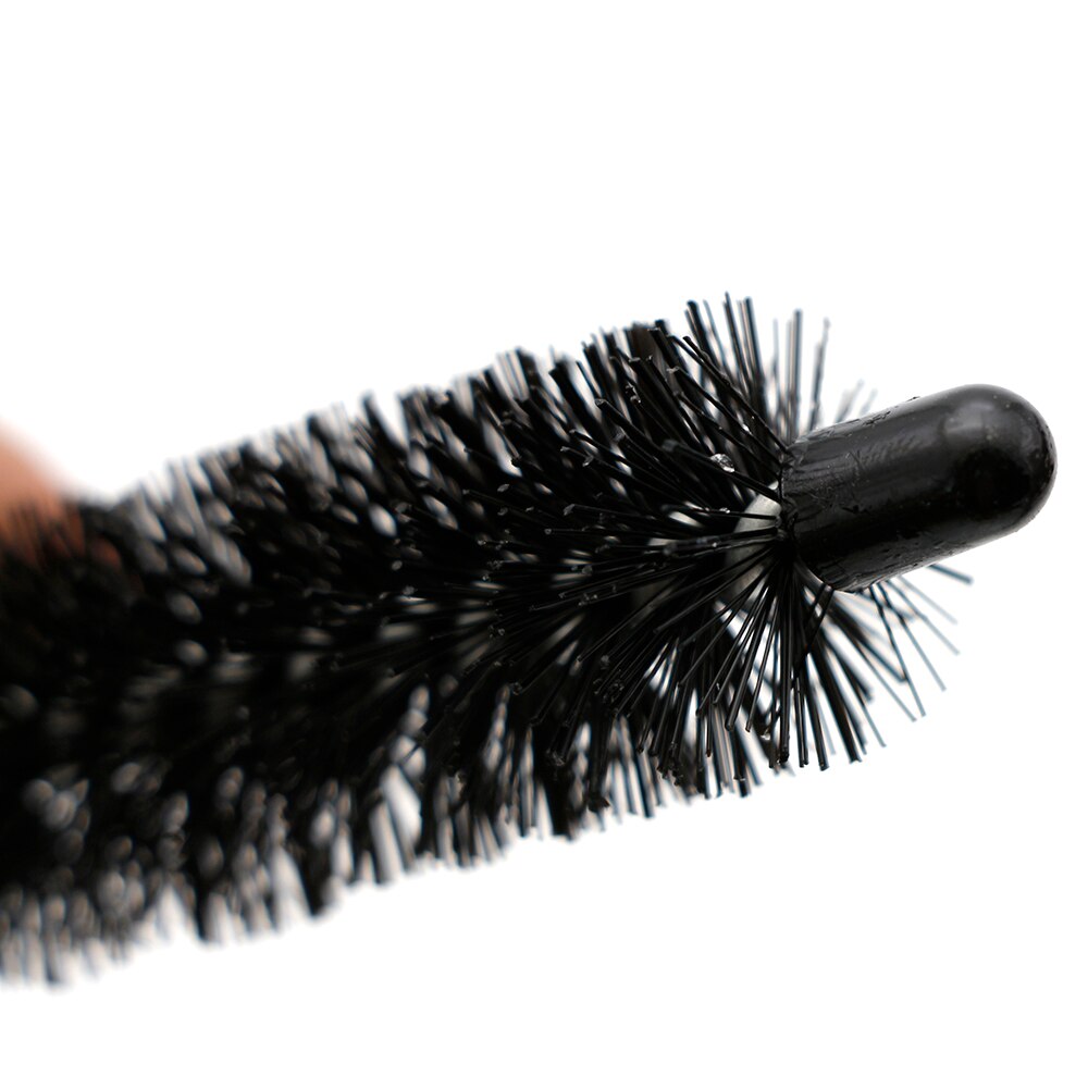 Pro 1 stk mini hårbørste nylon børste afro hår rund kam til kort hår styling træ hår tønde børste til frisør