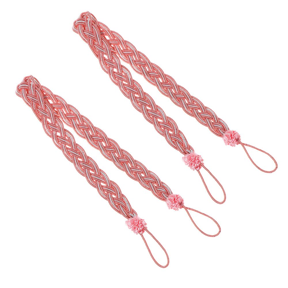 2PCS Braided Satin Rope Curtain Tie Backs Tiebacks Holdbacks Curtain Voile Strap