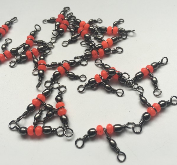 20 Pcs/lot 3 voies pêche roulement laiton baril Triple émerillons portant connecteur solide anneau pêche matériel de pêche accessoire