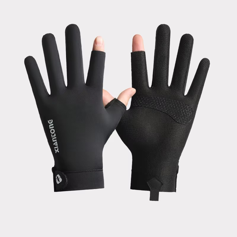 Zomer UV-beschermingshandschoenen Twee vingerloze antisliphandschoenen voor heren Dames Ademende handschoenen voor autorijden Fietsen Klimmen Workout