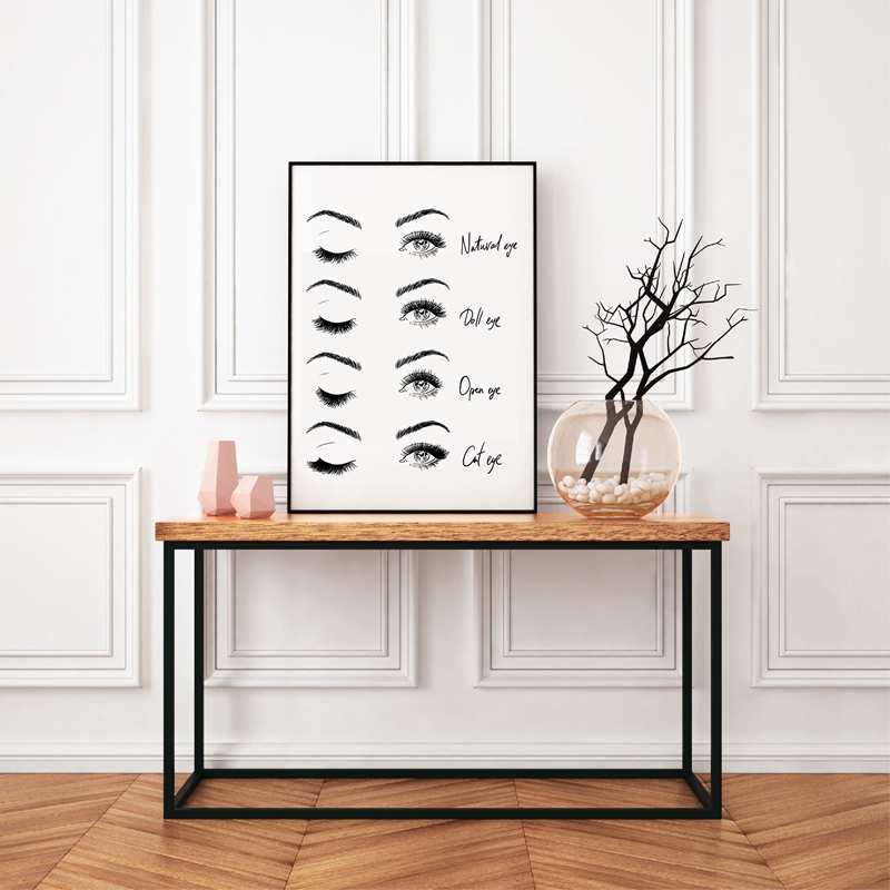 Modern Wall Poster Eyelash Extensions Prints Makeup Wall Art Canvas Painting Picture Nordic Poster Beauty Salon Decor Girls