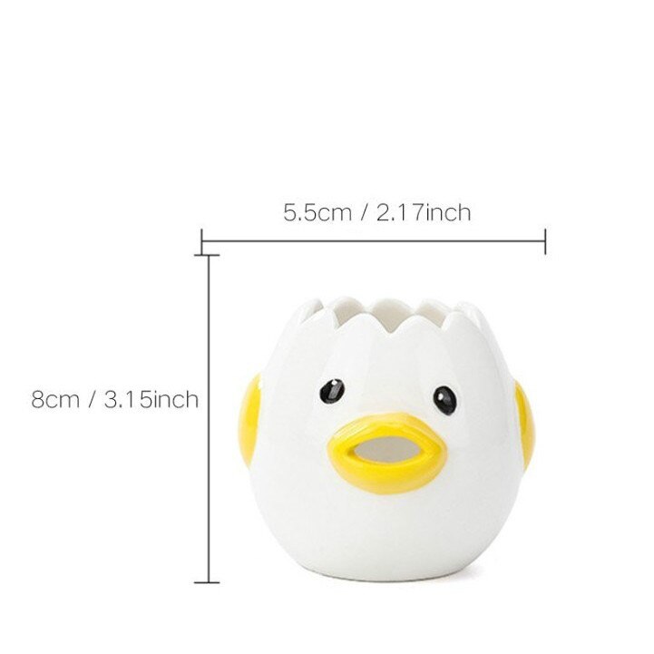 Cartoon Chicken Egg Yolk White Separator Ceramics Ceramic Cartoon Chick Egg Separator Dining Cooking Kitchen Gadget