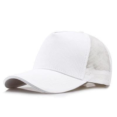 COKK, gorra de béisbol de , gorra de malla con Cierre trasero para hombre, gorros de mujer para hombre, gorra informal negra ajustable, gorra de Sol para camionero: white