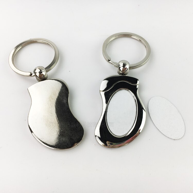 20pcs/lots Blank Metal Key Rings Key Chian DIY Printing Sublimation Ink Transfer paper Print