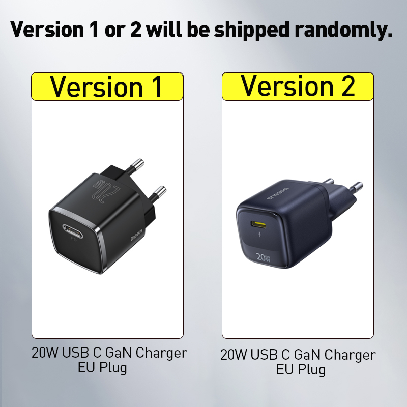 Baseus USB tipo C cargador 20W cargador USB C portátil soporte tipo C PD carga rápida para iPhone 15 14 13 12 Pro Max 11X8 Plus