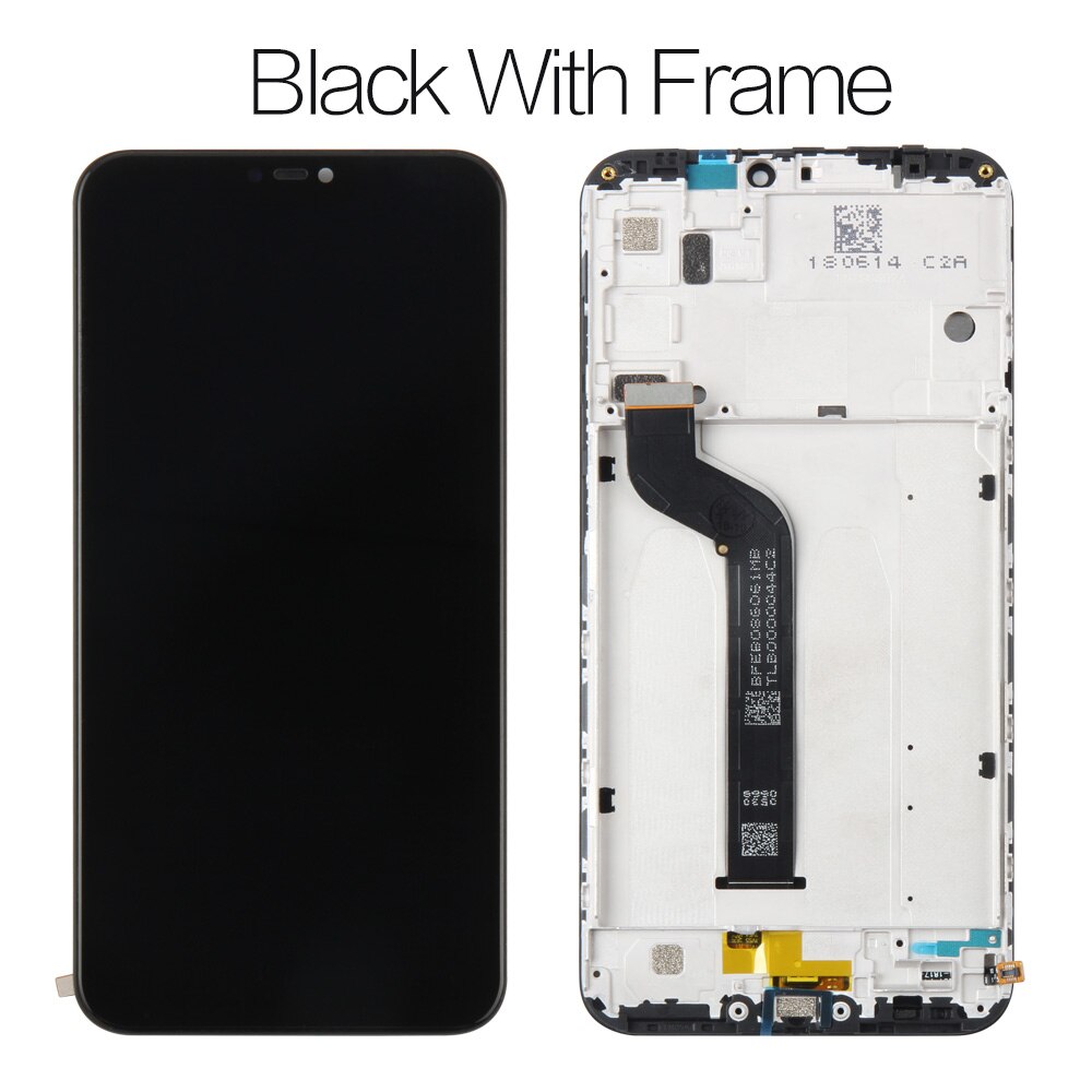Srjtek pour XIAOMI Mi A2 Lite affichage matrice écran tactile numériseur assemblage complet avec cadre 5.84 ''pour Xiaomi Redmi 6 Pro LCD: A2 Lite Black Frame