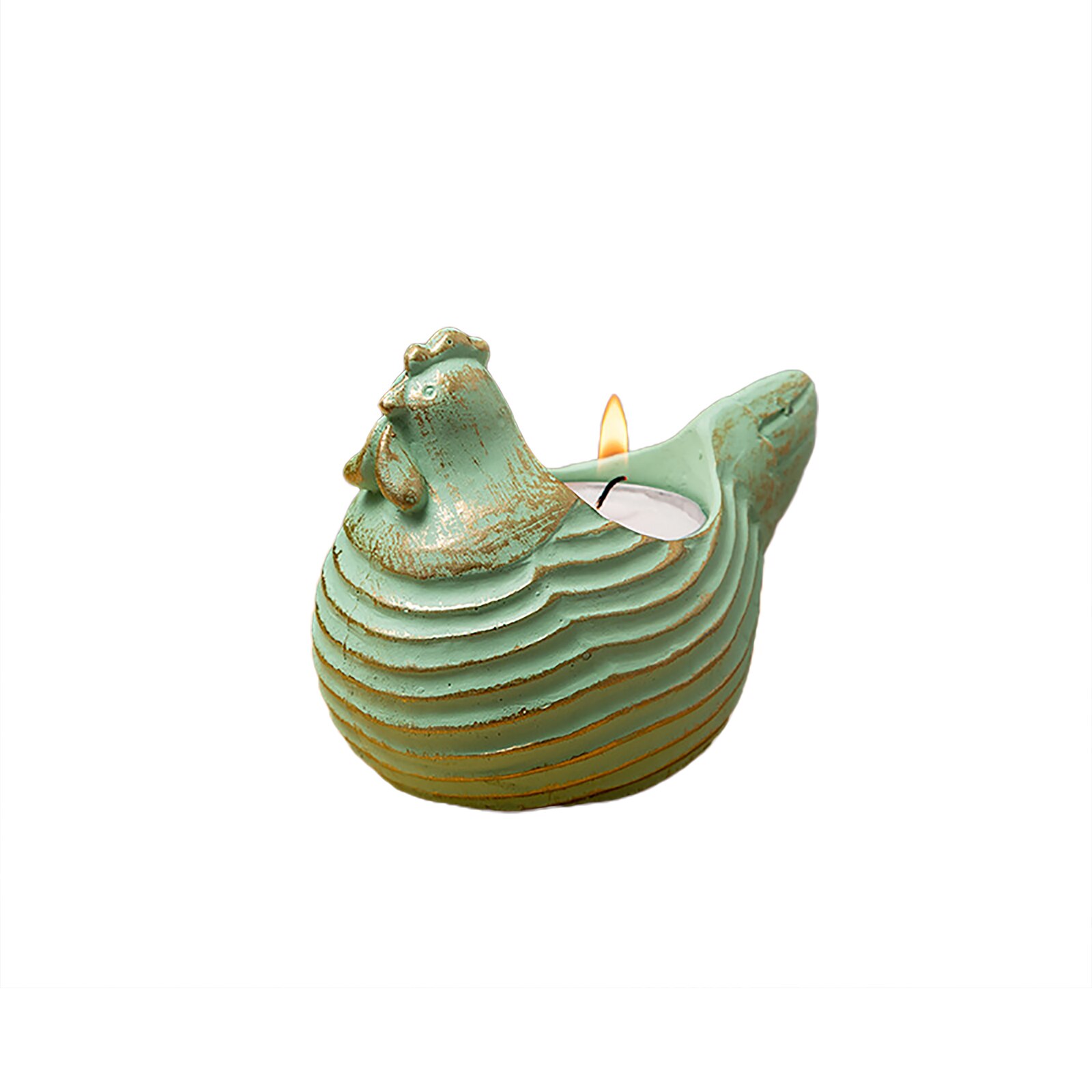 Candelabro de Pascua para decoración del hogar, portavelas con forma de caracol, cáscara de huevo y pollo, conejo, Animal, para: Chicken