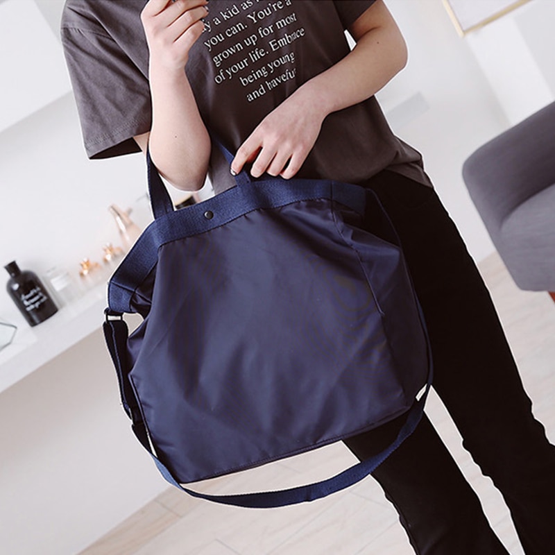 Minofious nylon draagbare reistas, waterdichte reistas, vintage casual grote tassen voor vrouwen
