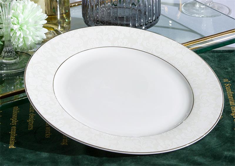 2pcs set, 8inch + 10inch, real bone china dinner plates, ceramic dishes and plates sets, porcelain charger plates borden servies