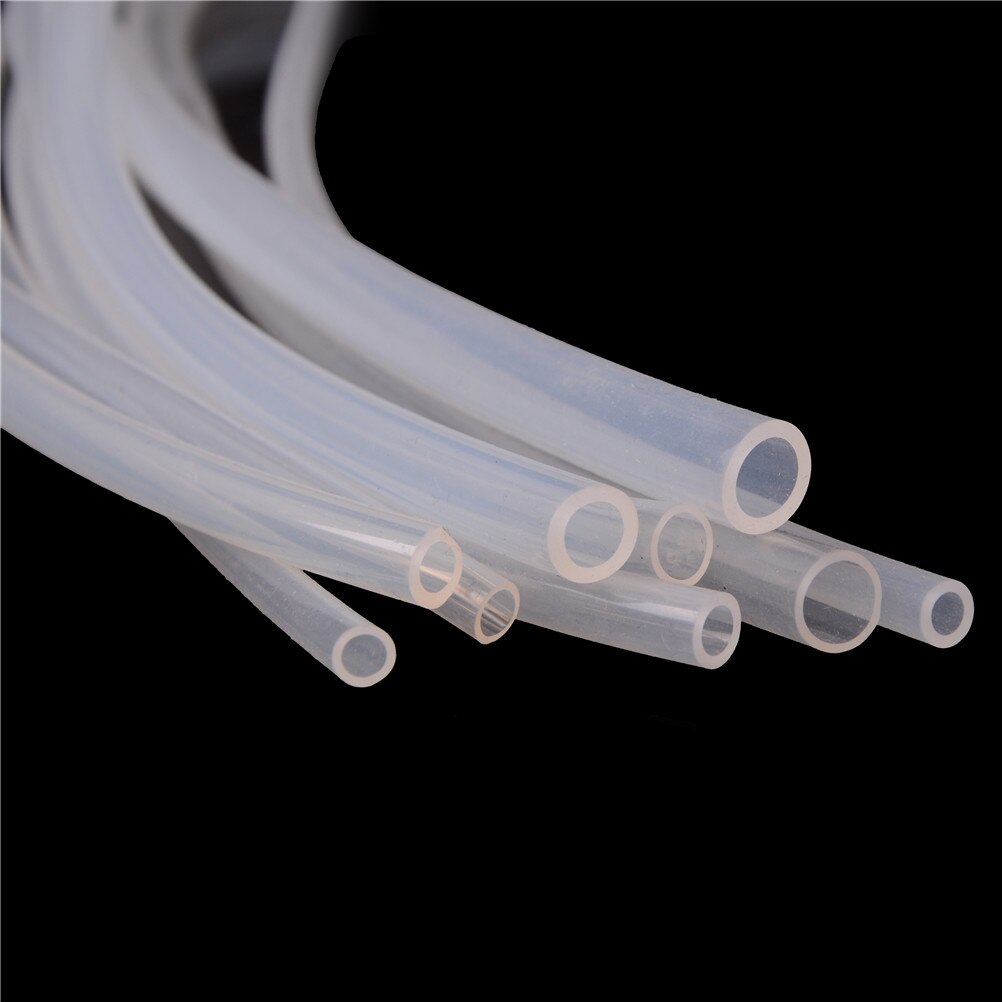 Manguera de goma de silicona transparente de grado alimenticio, tubo Flexible de silicona de , diámetro de salida de 7, 8, 9, 12 y 14mm, 1 metro