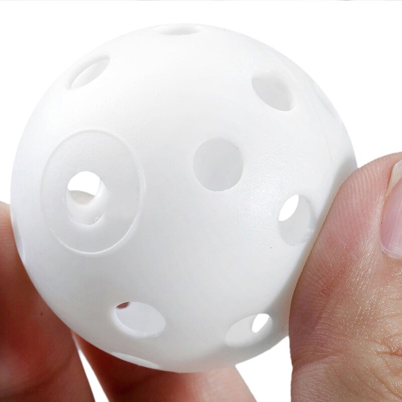 41mm white plastic golf ball golf hole ball indoor ball toy ball perforated ball practice J6X7
