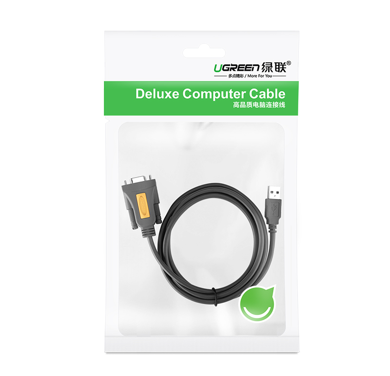 Ugreen USB to RS232 COM Port Serial DB9 Pin Cable Adapter PL2303 for Windows USB OUT RS232 COM