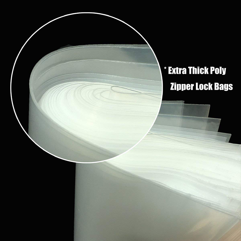 100pcs Transparent Thick Zip lock Bags Clear Ziplock Food package Storage bag Plastic Thick Small Jewelry packing Zip Bags