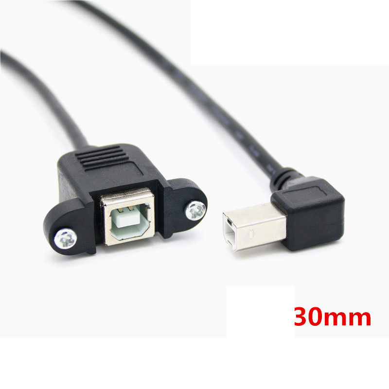 Usb 2.0 B Male Naar Usb B Female Printer Panel Mount Naar Micro Usb Mini Usb Type-Cmale Extension kabel Schroef Gat Connector Graden