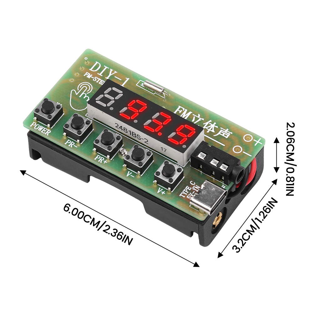 87-108 MHz AM/FM Onda Media FM Due Bande Stereo Digitale Tuning Macchina Cuffia Modulo Radio Kit Produzione Fai Da Te Prodotto Didattico