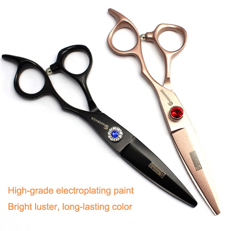 Hairdressers Barber Special Scissors Household 6" Willow Leaf Scissors Japanese Style 440C Sliding Cutting Shears Gilt Purple