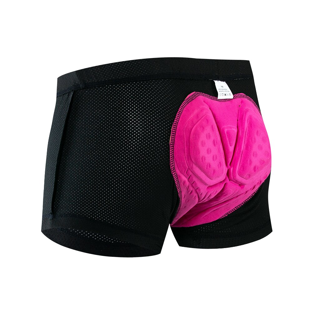 Pantalones cortos de ciclismo para hombre y mujer, ropa interior para deportes de ciclismo, mallas de compresión, ropa interior de gel: 5D Woemn / XXL