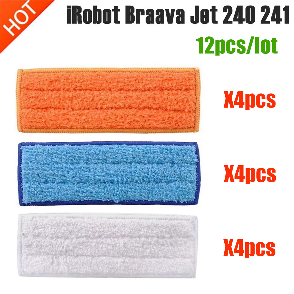 Zmywalne nakładki robić mopowania na mokro Nakładki na sucho Ściereczka robić iRobot Braava strumień 240 241 robot czyszczący Części zamienne Zestaw robić wymiany szmaty
