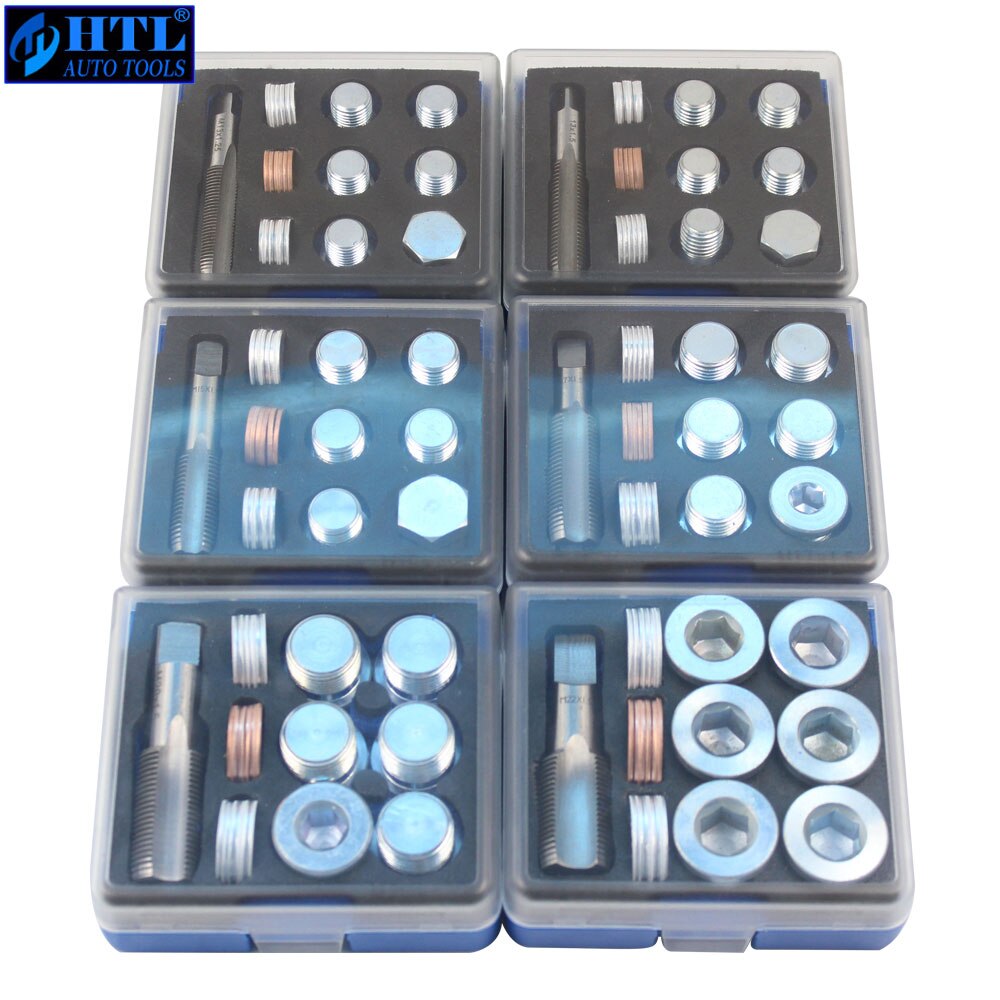 M13 x 1.25 to M22 x 1.5mm (pitch) Tap &amp; Oil Drain Plug Screws Repair Bolt Select M13 M15 M17 M20 M22