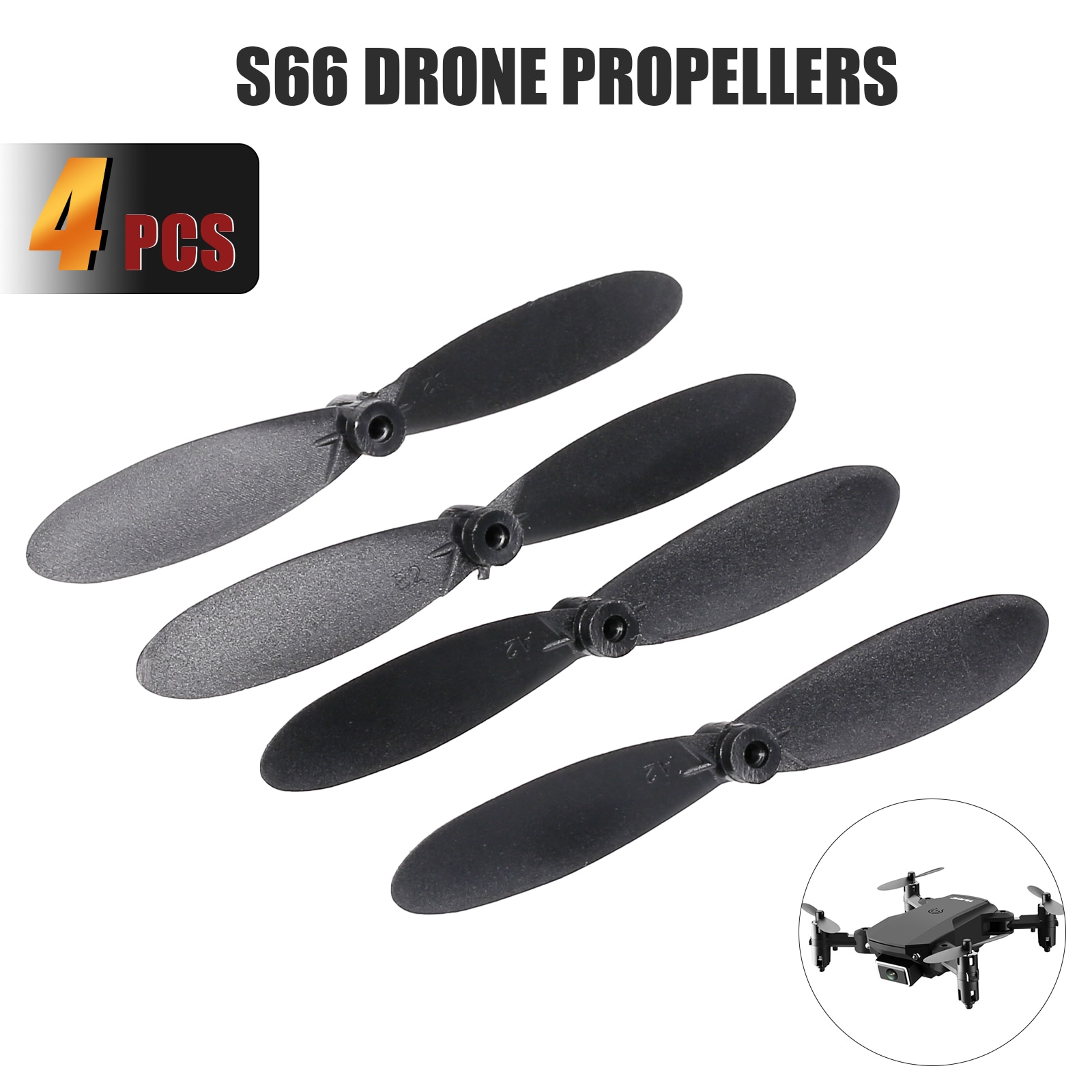 Rc Drone Accessoires Compatibel Met S66 Rc Drone 4Pcs Drone Schroefbladen Peddels Voor Rc Quadcopter