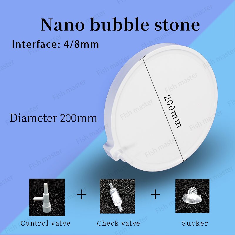 Wit korund hoge temperatuur sinteren nano air stone bubble steen suits 4mm/8mm luchtslang voor aquarium aquarium: N-200 / 1unit