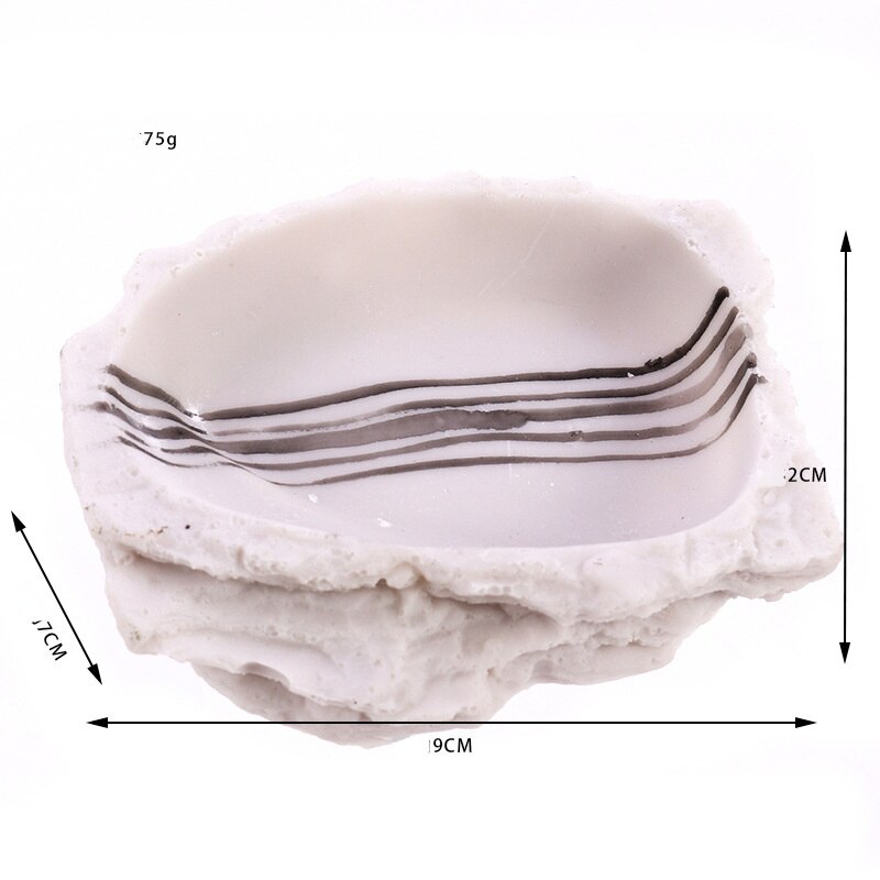 Aquarium Aquarium Landschap Reptiel Hout Vorm Feeder Kom Hars Niet-giftige Food Bassin Schildpad Schildpad Krabben Voor voeden: white